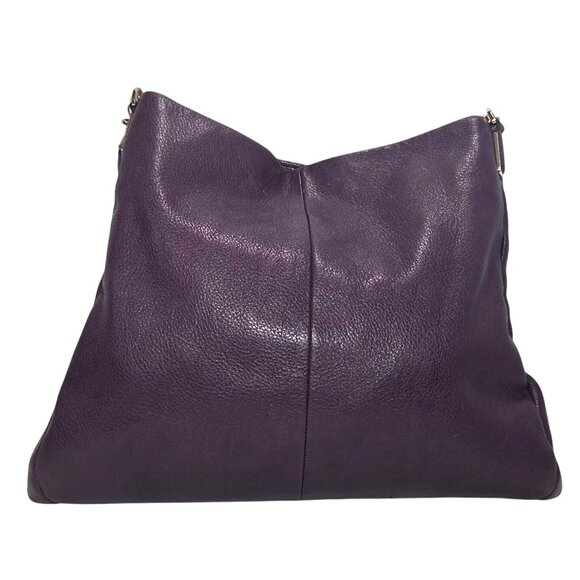 Coach Madison Phoebe 2013 Plum Purple Pebbled Leather Shoulder Bag 26421 - Picture 2 of 13